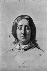 Porträtt av George Sand (1804-76)